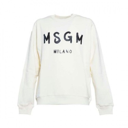 Msgm brushed logo - logo, sweatshirt