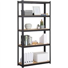 Scaffale con 5 Ripiani  Regolabile in Acciaio e Pannelli MDF da Magazzino Garage