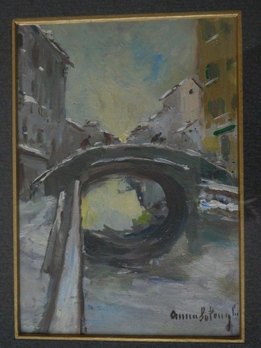 Dipinto olio tavola - olio, su