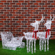 Slitta E Renne Natalizie 3D