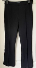 Pantaloni da lavoro PRADA neri slim bootcut elasticizzati UK 10 designer Italia