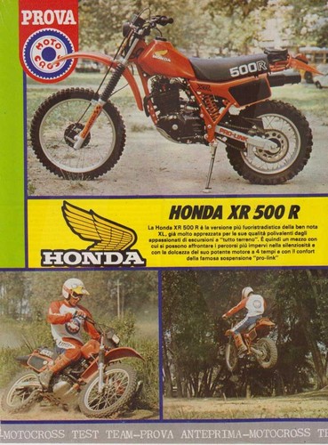 Advertising test moto honda - honda, xr