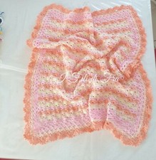 Copertina handmade neonata in lana merinos baby