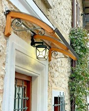 Tettoia legno pensilina lamellare pensiline policarbonato RICCIO e ONDA Prof.60