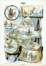 PESCA BLUNDERS PICKEREL TROTA NERO BASSO MOSCA CANNA DA PESCA CREEL VIMINI CESTO