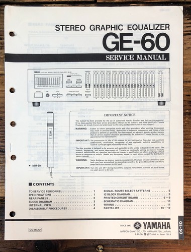 Yamaha equalizzatore - ge-60,