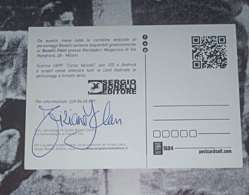 Autografo tiziano sclavi - autografo, su