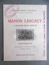 MANON LESCAUT A TRAVERS DEUX