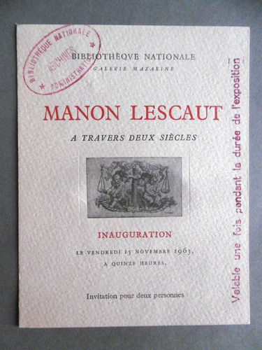 Manon lescaut travers - manon, a
