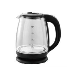 Bollitore in Vetro 1.8L 1500W Elettrico con Base Girevole e Luci LED Caraffa