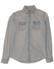 Zara Camicia Uomo Denim Blu