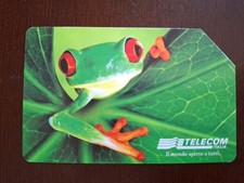 Scheda telefonica Telecom - Animali per modo di dire: verde come una raganella