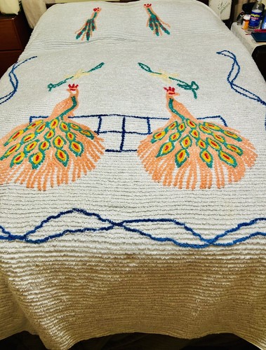 Copriletto vintage ciniglia - copriletto,