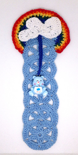 Crochet bookmark blue - ,