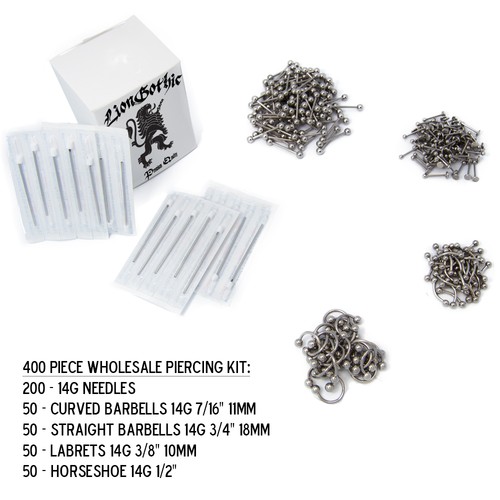 Kit piercing gotico leone 400 - kit,