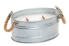  VASO ZINCATO PORTA CANDELA