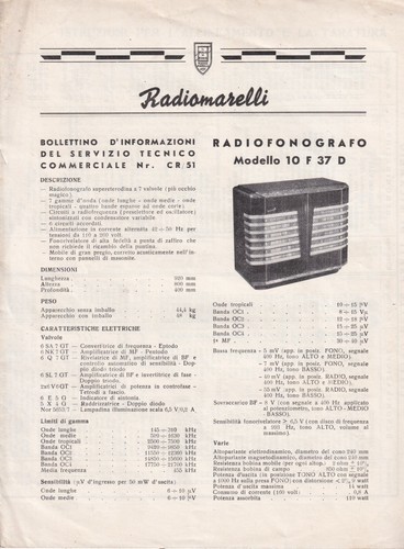 Radiofonografo modello 37 - radiofonografo, 10