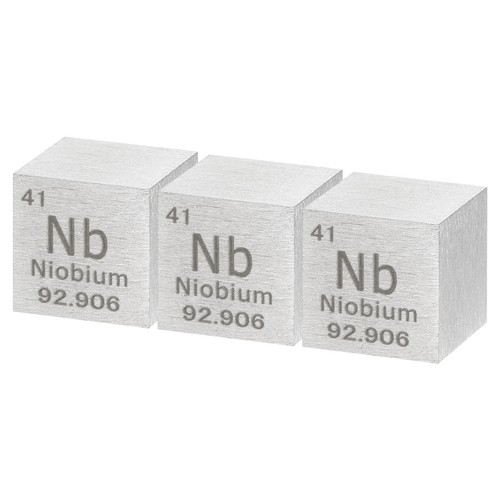 3pcs niobium cube - cube,, 0.39"