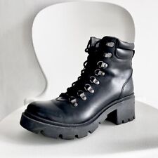 PRIMADONNA STIVALI STIVALETTI BIKER LACCI PELLE NERO