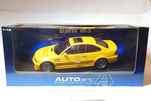 Autoart bmw e46 m3 - 1/18, giallo
