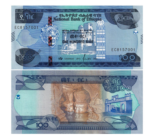 Banconota etiopia 100 birr - banconota,