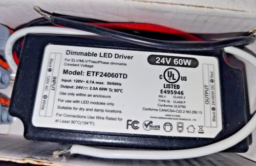 Driver led 24v dimmerabile 60w - driver,