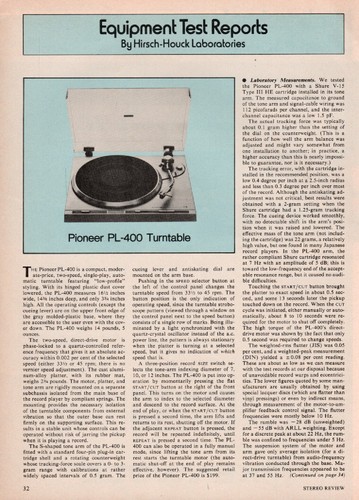 Pioneer 400 turntable - pioneer,