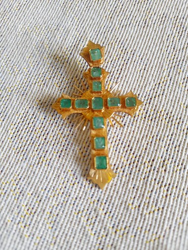 Splendido ciondolo croce oro - splendido, d'oro