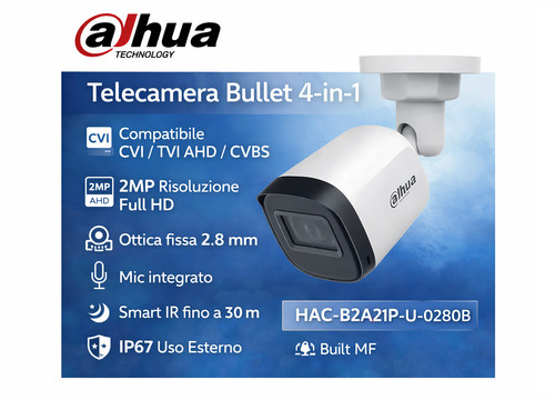 Dahua telecamera bullet 2mp - dahua,