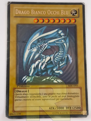 Drago bianco occhi - bianco, blu
