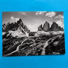 RIFUGIO LOCATELLI ALLE 3 IME DI LAVAREDO - VECCHIA CARTOLINA BIANCO E NERO