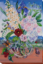 Kit ricamo perline fiori