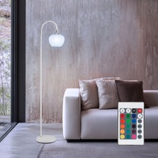 Lampada ad Arco Piantana da Soggiorno Vetro Dimmer Telecomando RGB LED 150 CM
