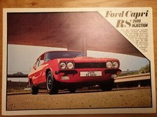 BROCHURE DÉPLIANT CATALOGO FORD CAPRI RS 2600 INJECTION FRANCESE 10 PAG raro