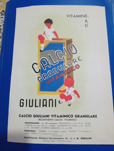 1950 calcio amaro medicinale - calcio,