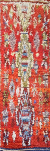Vibrant orange moroccan runner - orange,