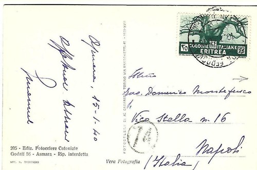 1940 eritrea 25c - a.o.i.,