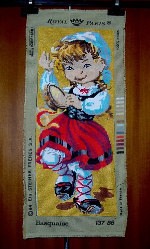 Quadro mezzo punto ricamato - , a