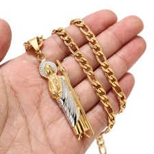 Collana Gesù in acciaio inox