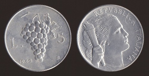 Lire 1949 uva italia - lire,