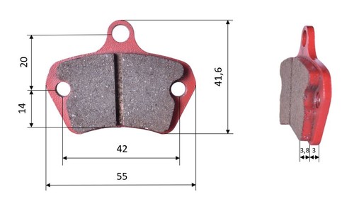 Satz bremsbeläge - satz,