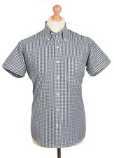 CAMICIA GINGHAM NERA RETRÒ