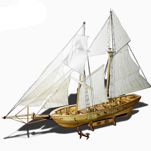 Mini barca vela legno - a,