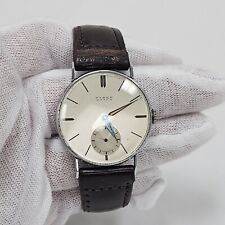 Scarso raro orologio da polso uomo Tyber vintage carica meccanica tono argento 35 mm