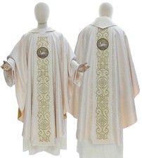 Casula Gotica Crema "Agnus