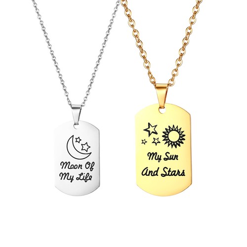 Collana coppia luna - coppia,
