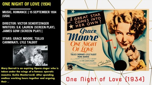One night love - of, (1934)