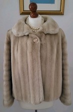 Cappotto giacca visone beige