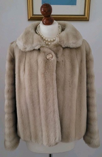 Cappotto giacca visone beige