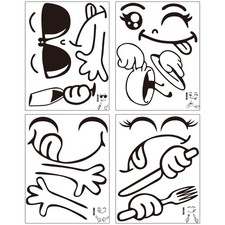  4 Sheets Autocollant Pour